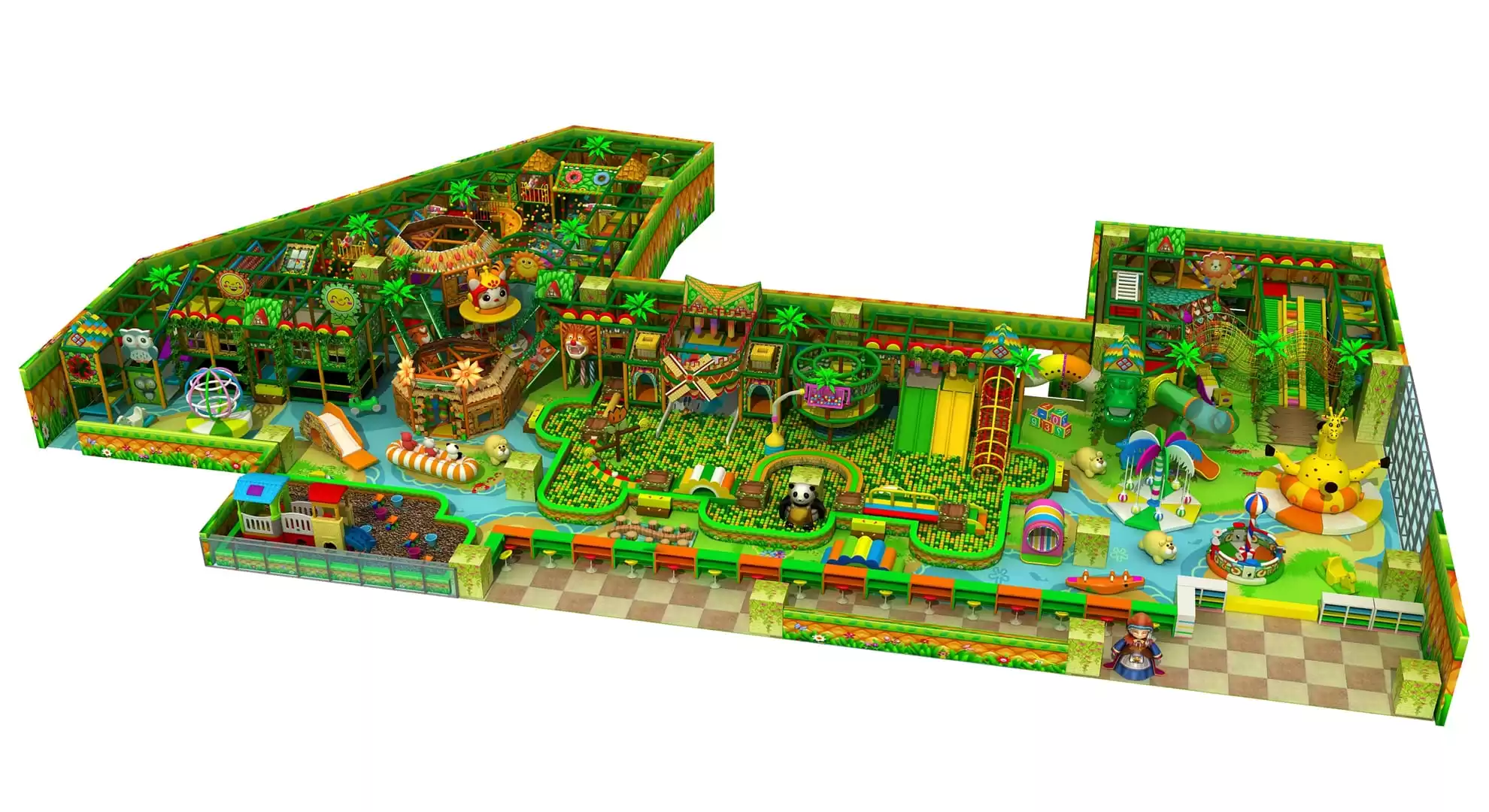 Jungle Safari Climbing Indoor Play Structures - Indoor playground Equipment